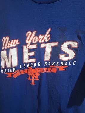 New York Mets Major League Baseball EST 1962 Royal Blue T-Shirt Size Medium